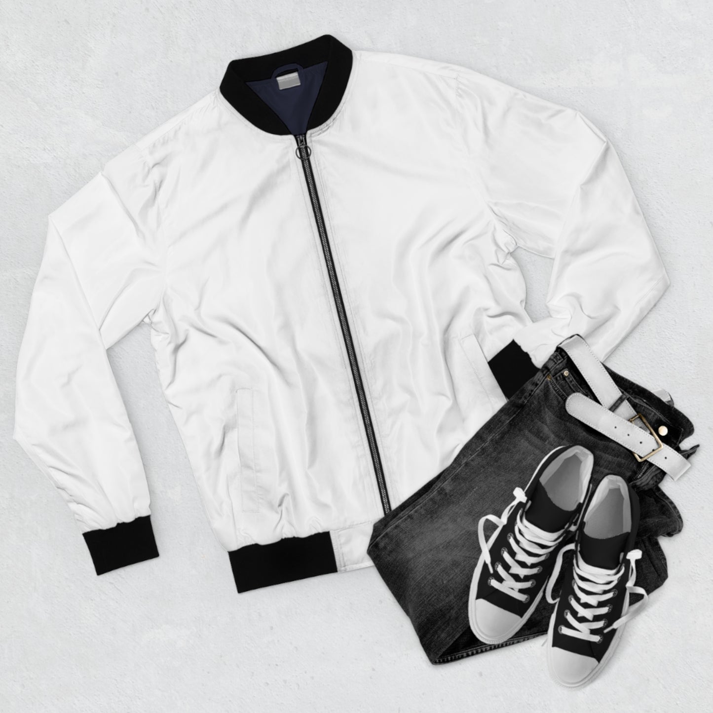 WHITE men's Bomber Jacket