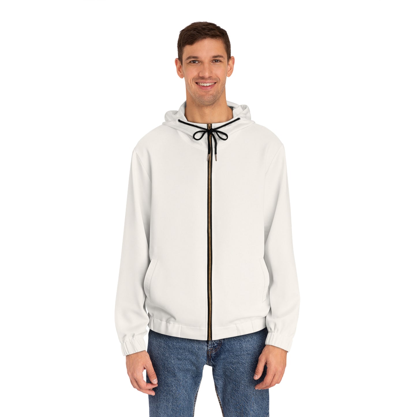 WHITE Full-Zip Hoodie