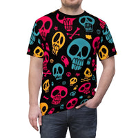 COLOURFUL SKULLS Unisex Cut & Sew Tee