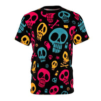 COLOURFUL SKULLS Unisex Cut & Sew Tee