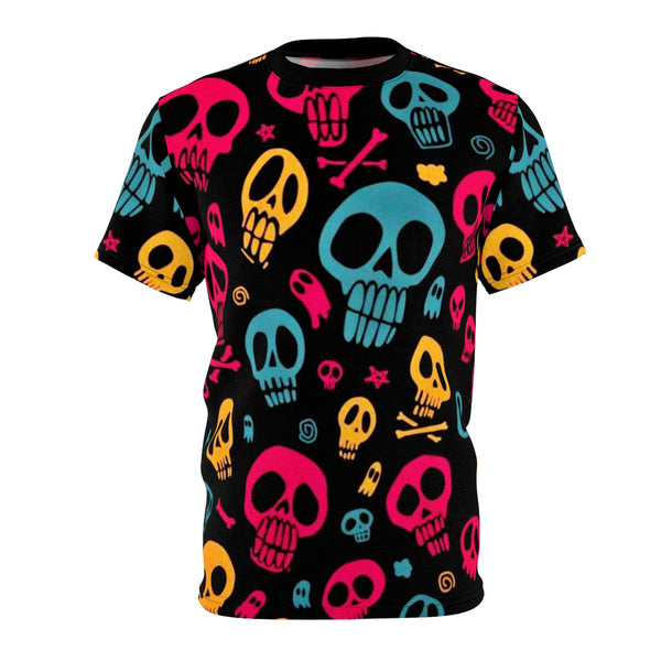 COLOURFUL SKULLS Unisex Cut & Sew Tee